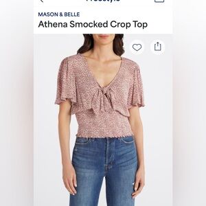 Athena Smocked Crop Top

Size Medium 

Worn one time